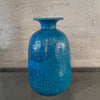 Midcentury Vibrant Blue Crackle Glaze Art Pottery Vase