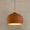 Terra Cotta Ceramic Dome Pendant Light