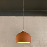 Terra Cotta Ceramic Dome Pendant Light