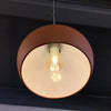 Terra Cotta Ceramic Dome Pendant Light