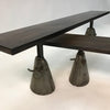 Custom Ebonized Maple and Steel Bench