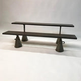 Custom Ebonized Maple and Steel Bench