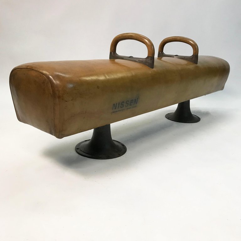 Vintage Custom Leather Pommel Horse Bench cityFoundry