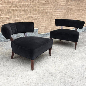 Pair of Velvet Hostess Chairs