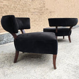 Pair of Velvet Hostess Chairs