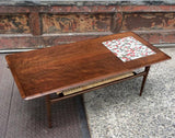 Walnut and Tile Coffee Table