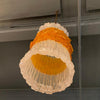 Midcentury Brutalist Lucite Cylinder Pendant Light