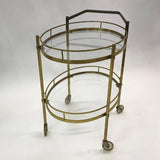 Two-Tiered Brass Bar Cart