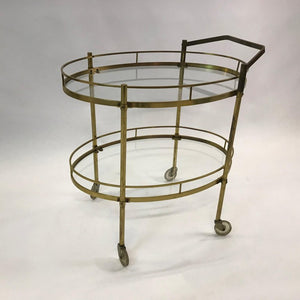 Two-Tiered Brass Bar Cart
