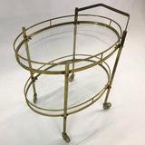 Two-Tiered Brass Bar Cart