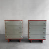 Machine-Age Painted Steel Highboy Dressers By Norman Bel Geddes