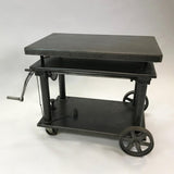 Cast Iron Rolling Factory Table
