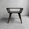 Heywood Wakefield Ebonized Maple Open Side Table