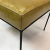 Custom Wrought Iron And Leather Ottomans