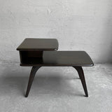 Heywood Wakefield Ebonized Maple Step Side Table
