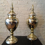 Pair of Mercury Glass Urns