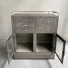 Brushed Steel Industrial Nurse Station Apothecary Cabinet