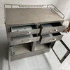 Brushed Steel Industrial Nurse Station Apothecary Cabinet