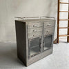 Brushed Steel Industrial Nurse Station Apothecary Cabinet