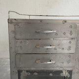 Brushed Steel Industrial Nurse Station Apothecary Cabinet