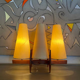 Mid Century Modern Three Shade Table Lamp By John Keal For Modeline