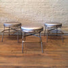 Mid-Century Steel Shoe Fitting Stools with Footrests