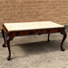 Antique Mahogany & Marble Coffee Table