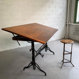 Antique Industrial Adjustable Drafting Table By J.G. & J.N. Alexander, 1894