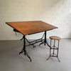 Antique Industrial Adjustable Drafting Table By J.G. & J.N. Alexander, 1894