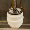 Art Deco Milk Glass Layer Cake Pendant Light