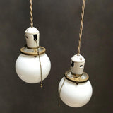 Petite Milk Glass Pendant Lights