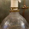 Early 20th Century Ruffle Holophane Pendant Light