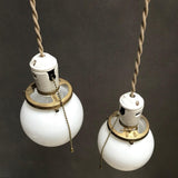 Petite Milk Glass Pendant Lights