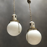 Petite Milk Glass Pendant Lights