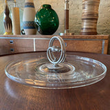 Art Deco Glass Serving Platter Dish
