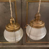 Early 20th Century Industrial Holophane Acorn Pendant Lights