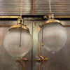 Early 20th Century Industrial Holophane Acorn Pendant Lights