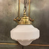 Art Deco Frosted Glass Pendant Light