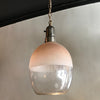 Railroad Station Pendant Light Two-Tone Glass Shade