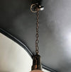 Railroad Station Pendant Light Two-Tone Glass Shade