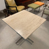 Post Modern Travertine Dining Cafe Table