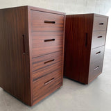 Mid Century Modern Walnut Office Filing Cabinets By Edward Wormley For Dunbar