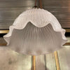 Early 20th Century Cut Glass Ruffled Dome Pendant Light