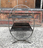 Etched Steel Side Table