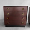 Pair Of Hollywood Regency Mahogany Dressers