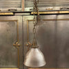 Early 20th Century Industrial Cut Glass Dome Pendant Light