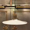 Early 20th Century Milk Glass Disc Pendant Light