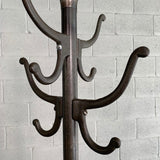 Early 20th Century Industrial Brushed Steel Coat Rack