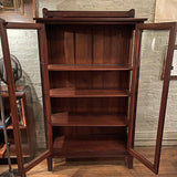 Arts And Crafts Oak Bookcase Display Cabinet