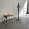 Early 20th Century Industrial Brushed Steel Coat Rack